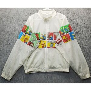 Vintage Womens Rain Jacket Multi Transparent Comic Strip‎ Cat Corner Ditto Dog